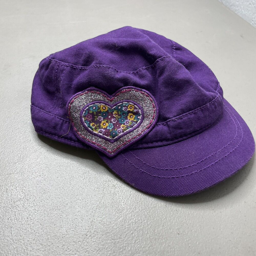 Est 1989‎ Place Girls Purple Cap Stretch Back Heart Size 2-4 Year